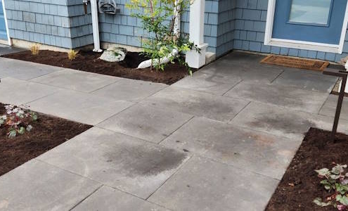 Charcoal Concrete Patio Slab Installation