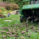 Aerating lawn machine
