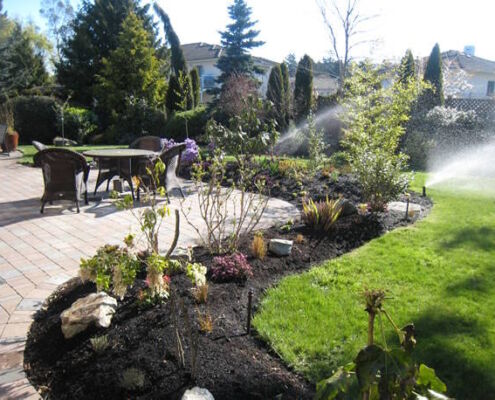 Landscape design and sprinkler system