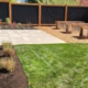 Porcelain tile landscaping installation